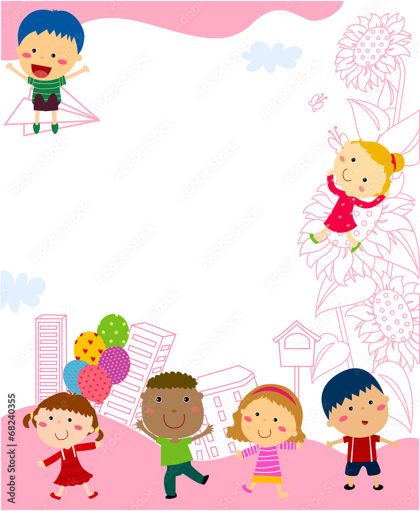 Kids and frame Kids and frame