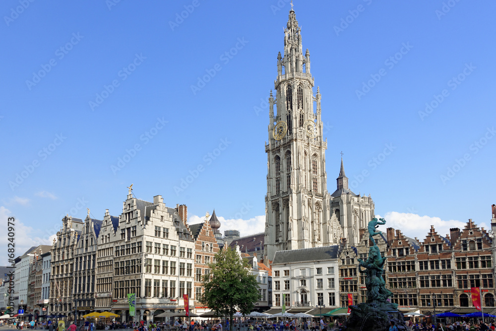 Obraz premium Marktplatz Antwerpen