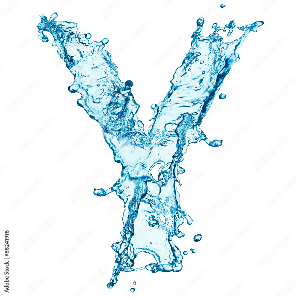 Fototapeta premium Water splashes letter