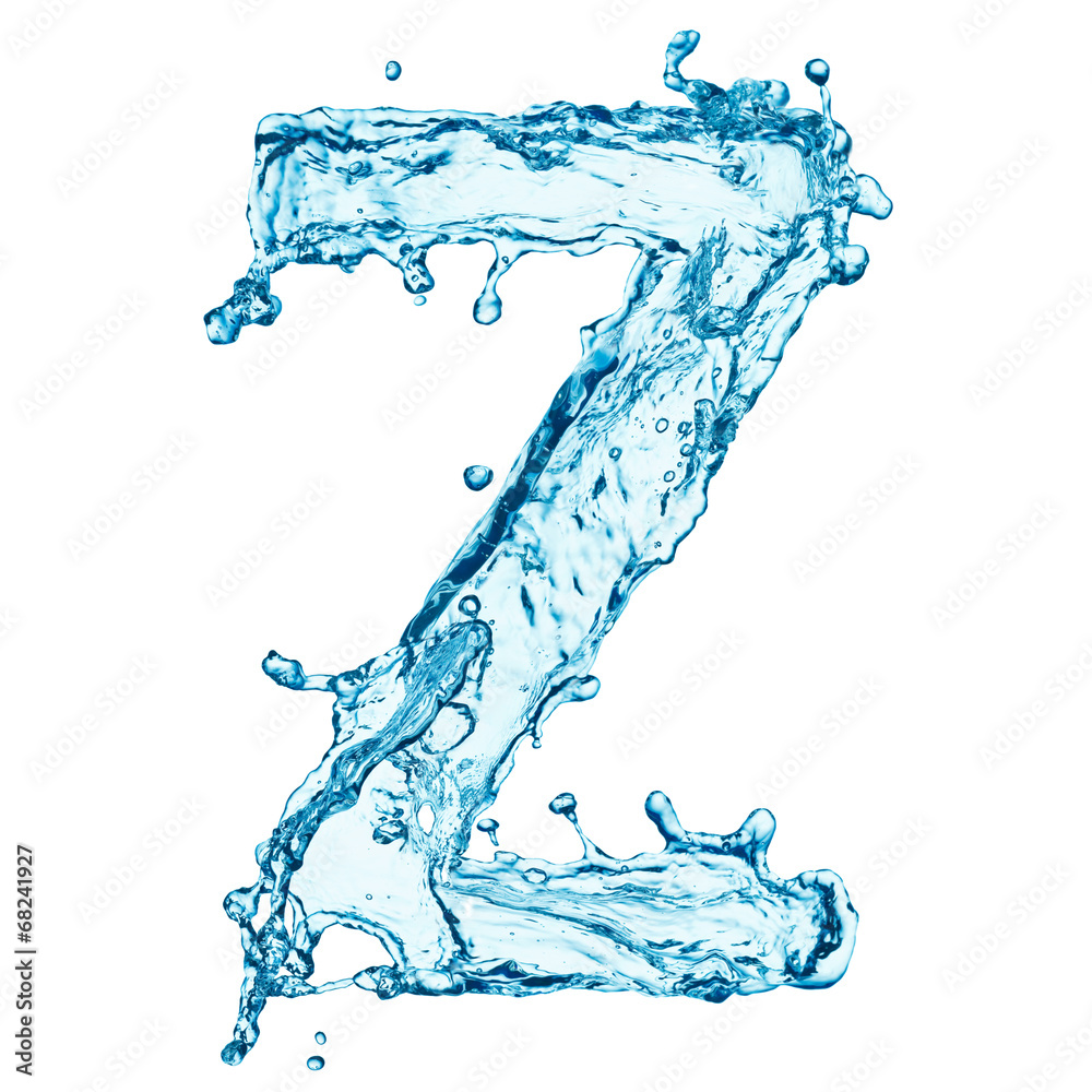 Obraz premium Water splashes letter