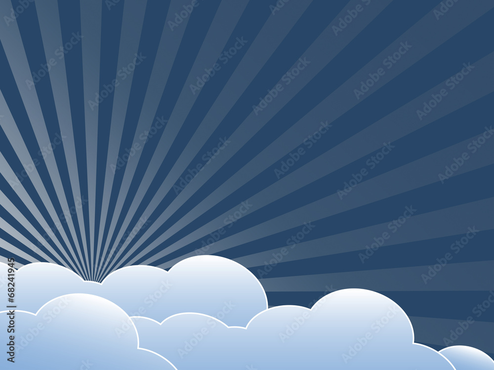 Fototapeta premium Vintage background with clouds