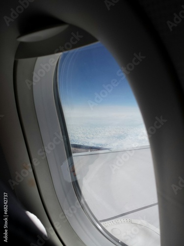 Aussicht aus einem Flugzeugfenster