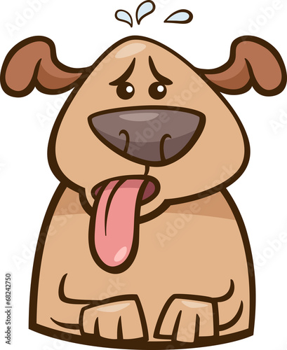 mood heat dog cartoon illustration