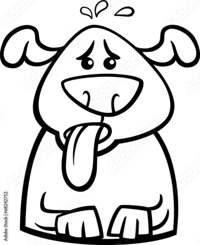 dog in heat cartoon coloring page