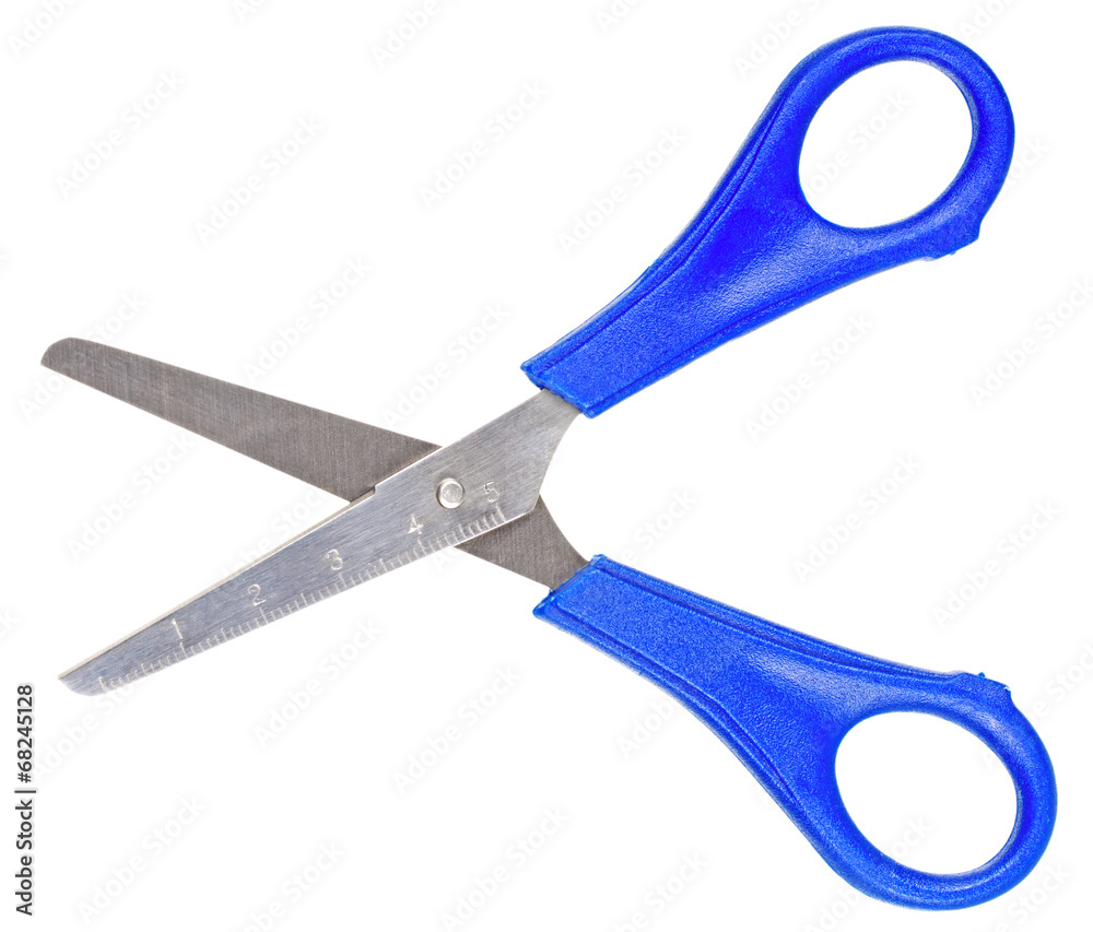 children's scissors isolated on white background children's scissors isolated on white background