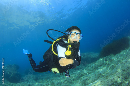 Woman Scuba Diving
