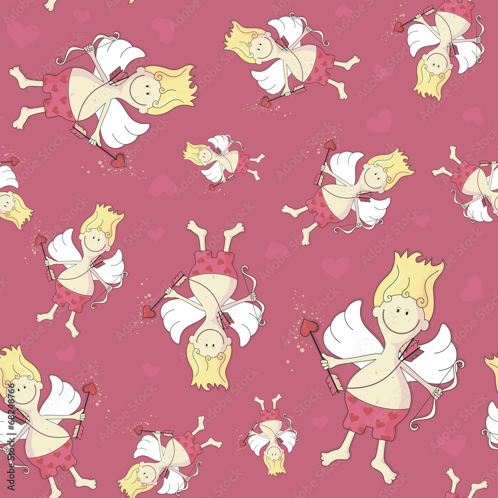 Seamless pattern with Cupid Seamless pattern with Cupid