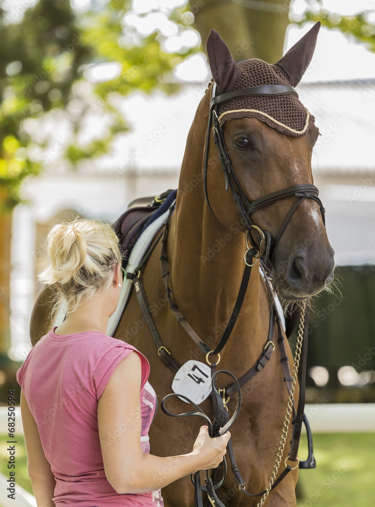 Obraz premium Mujer con caballo