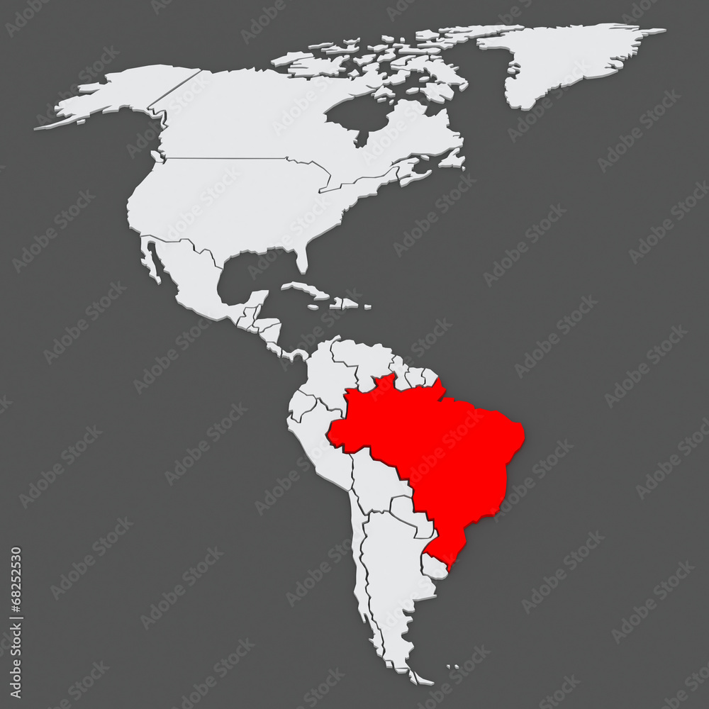 Map of worlds. Brazil.