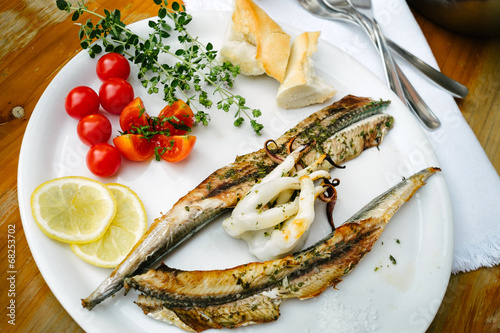 Grilled fish photo
