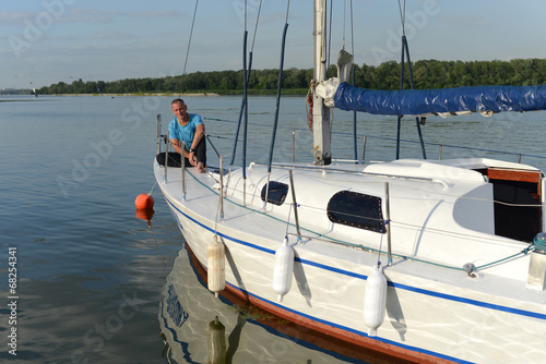 Sailor on a yacht