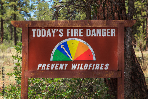 Forest Fire Danger Sign photo