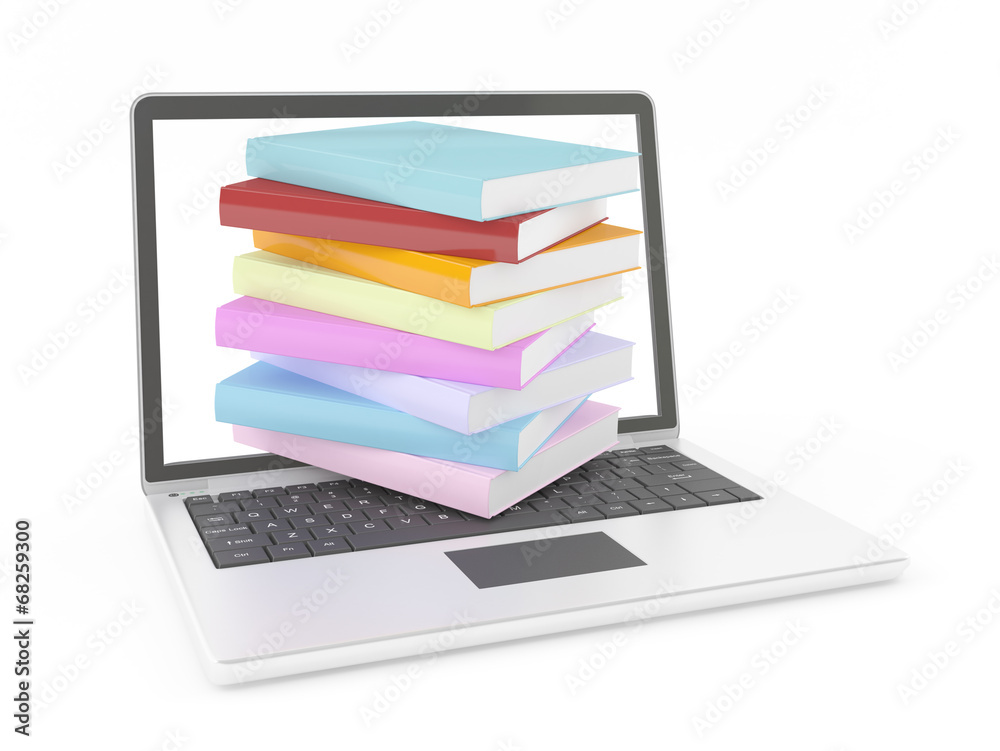e-books on laptop e-books on laptop