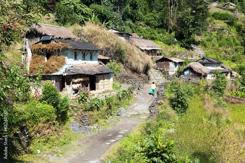 Beautiful village in guerrilla trek - western Nepal #68260361