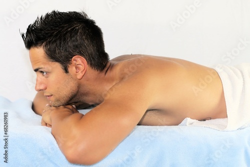 relaxed men massage