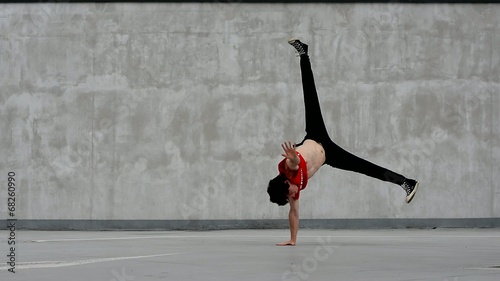 Teenager dancing on the street