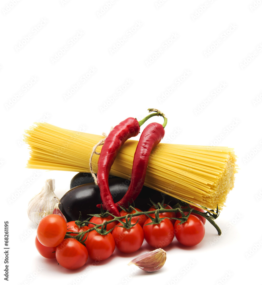 Pasta spaghetti, and vegetables Pasta spaghetti, and vegetables