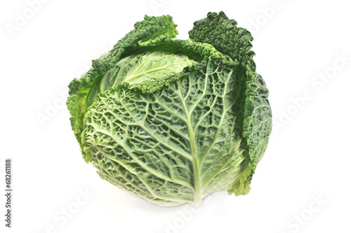 Kale vegetable isolated on white
