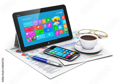 Tablet computer and business objects