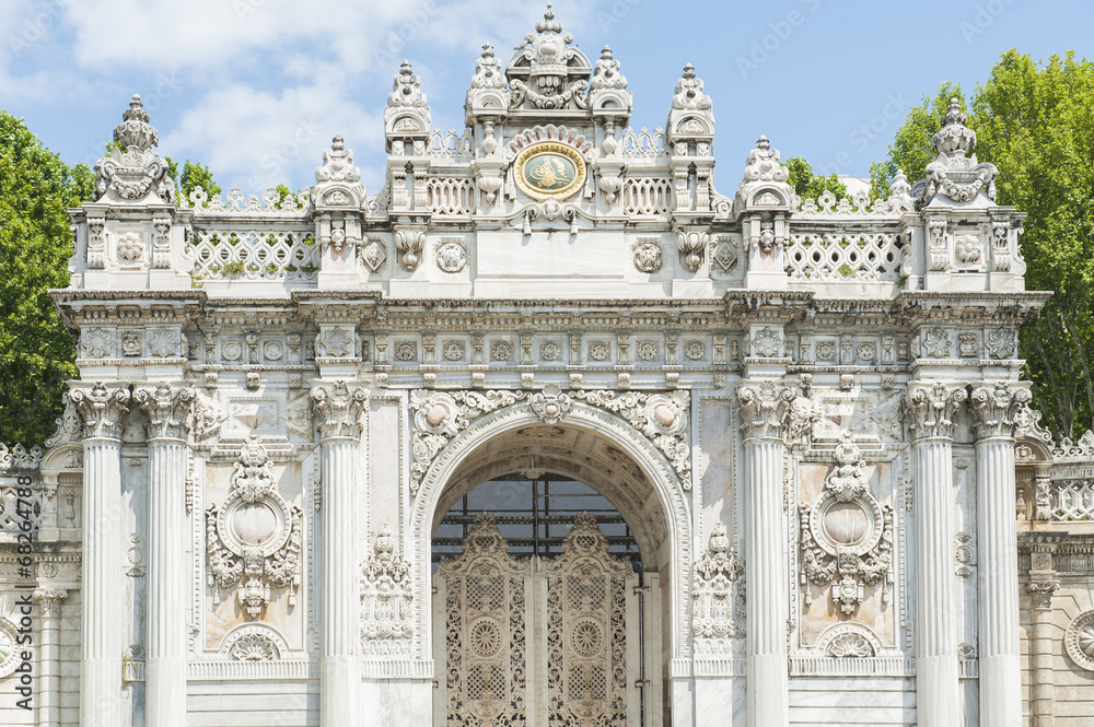 Entrance gate to Dolmabahce Palace Istanbul