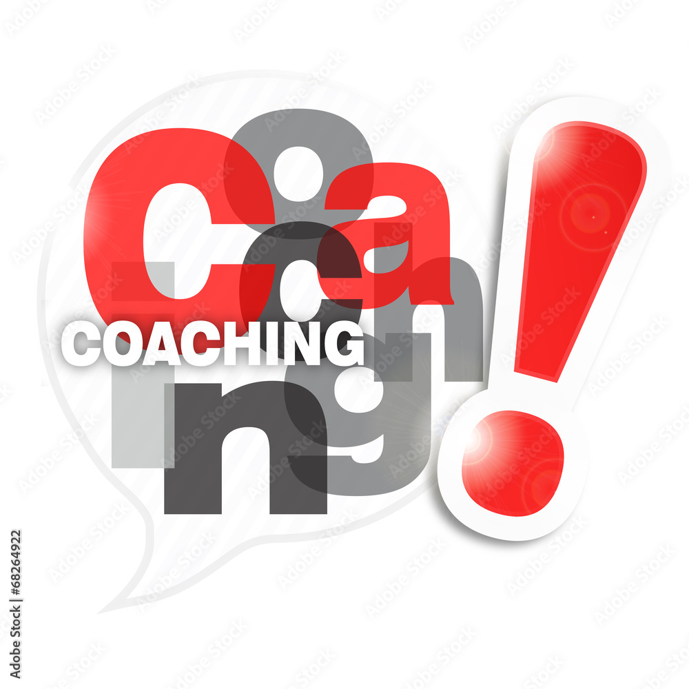 bulle mosaïque lettres : coaching (cs5)