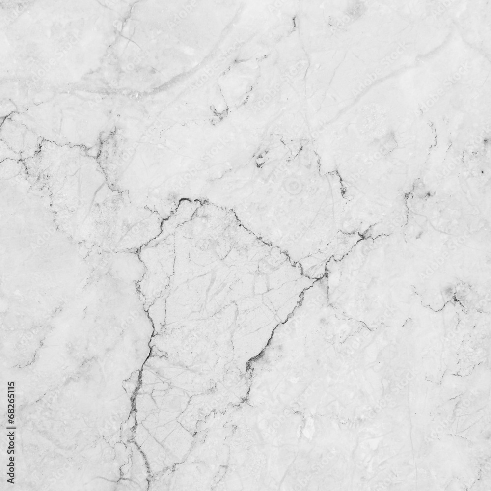 White marble with natural pattern.