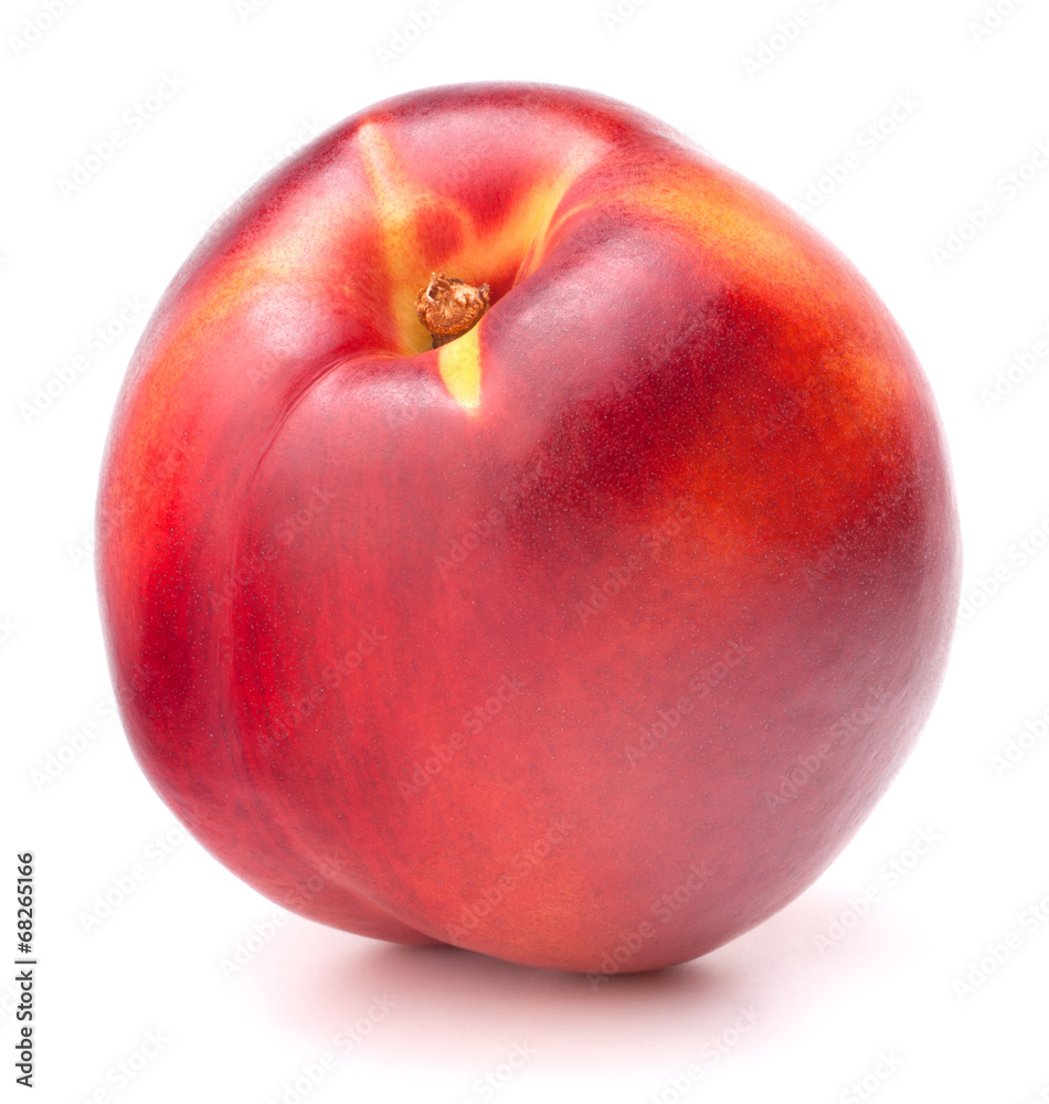 Nectarine fruit isolated on white background cutout