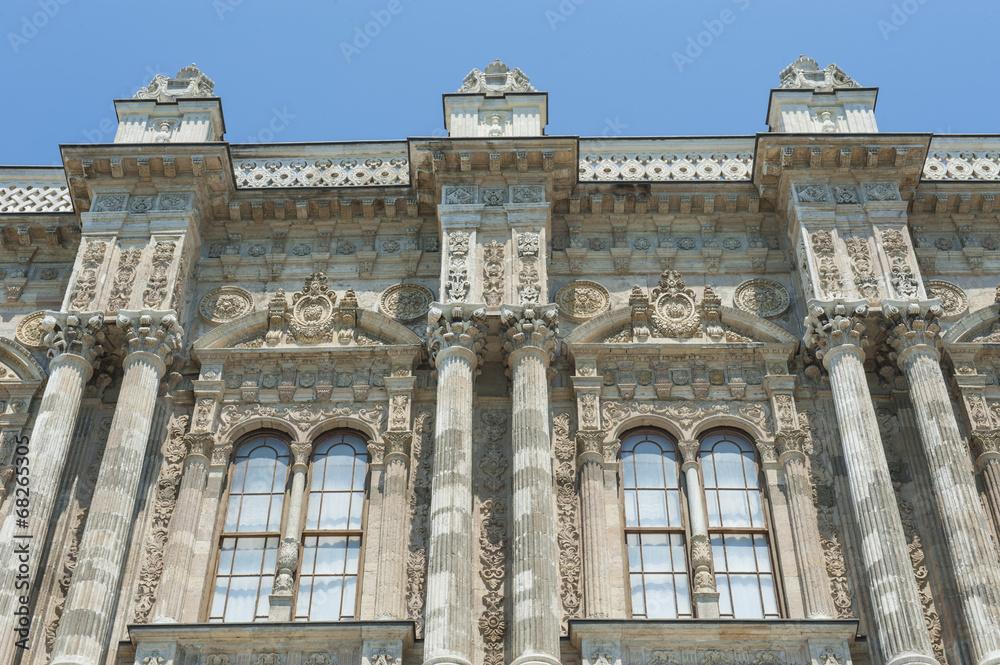 Ottoman architecture of Dolmabahce Palace Istanbul