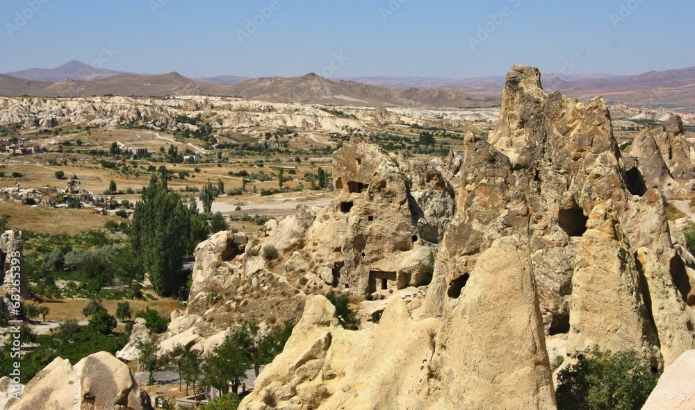 Ortahisar cave city in Capapdocia, Turkey