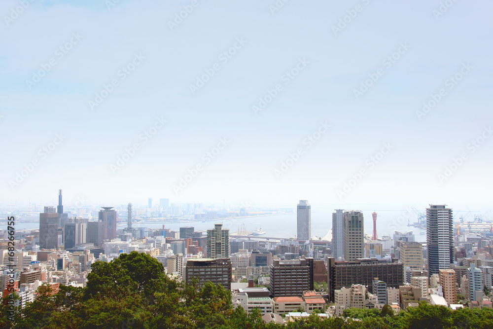 Naklejka premium 神戸市街風景
