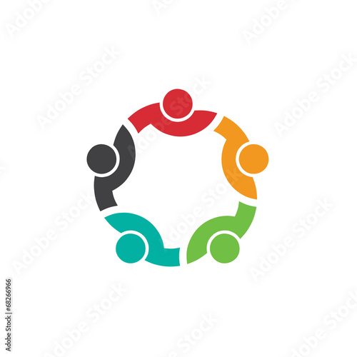 Team 5 congress.Concept group of connected people