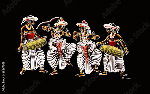 Sri Lankan traditional paintings for sale in a shop