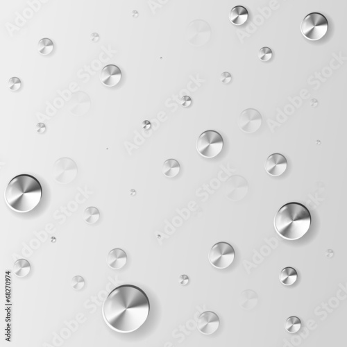 Metal button on white background - vector illustration