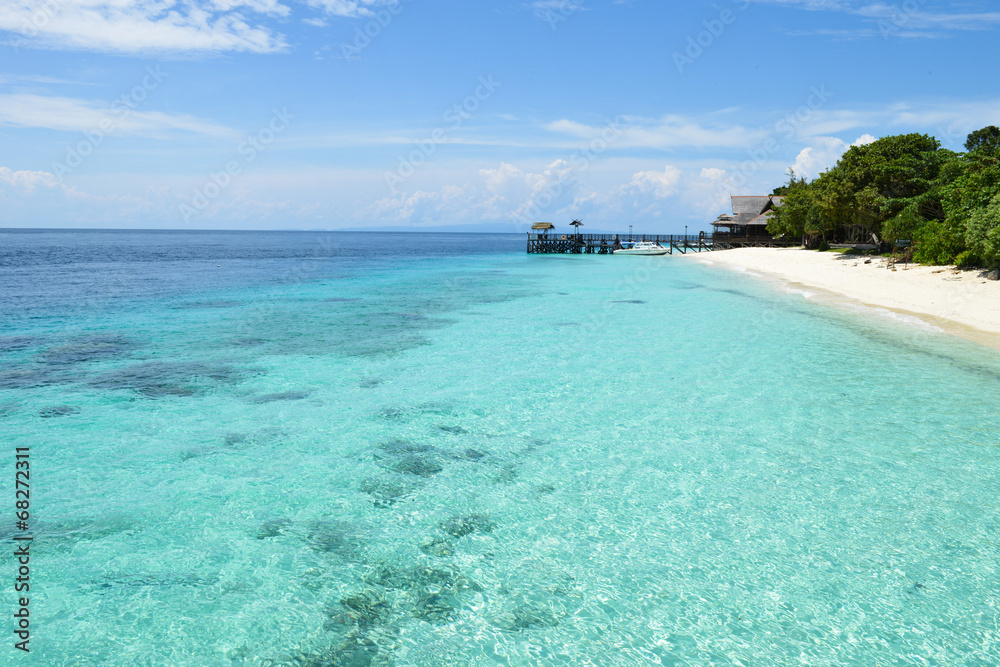 beautiful tropical island resort, Mataking island, Sabah