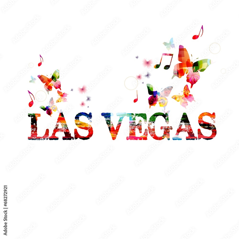 LAS VEGAS design with butterflies