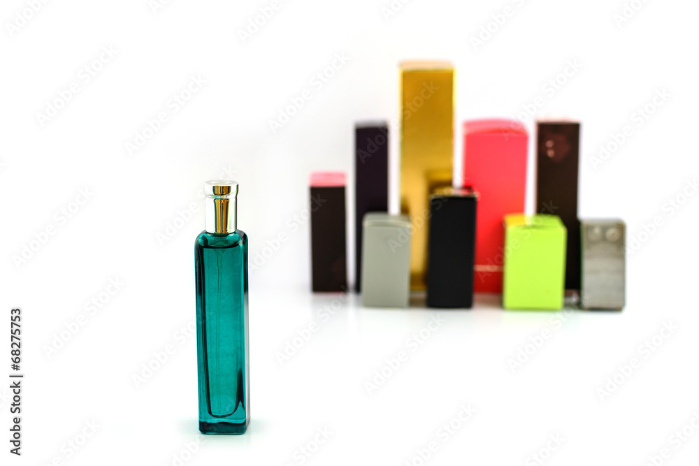 purfume and box isolated on white purfume and box isolated on white