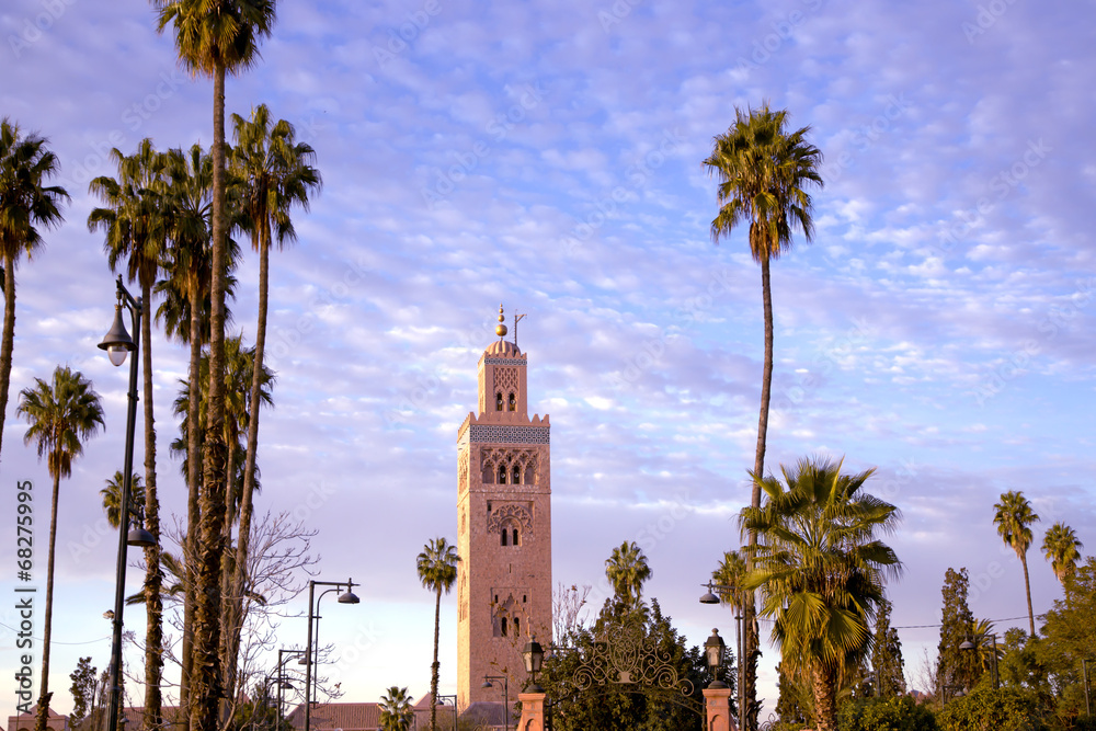 Koutoubia Mosque is the largest mosque in Marrakesh, Morocco