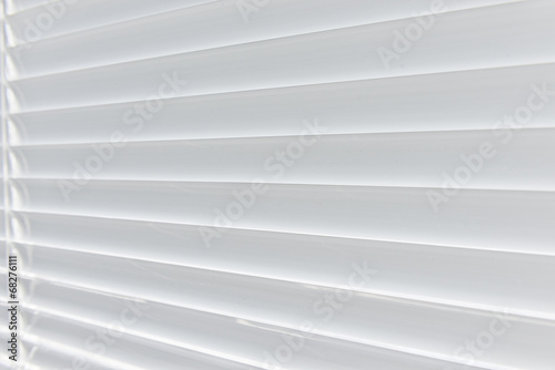 Metal Blinds with drawstring.