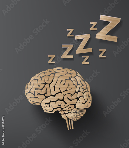 Naklejka vectorof pojęcie snu z mózgu.
