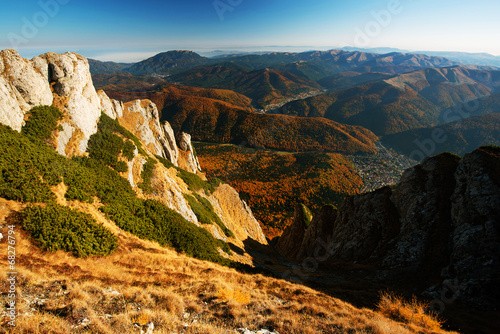 Mountain autumn landscape in Bucegi Mountains, Romania