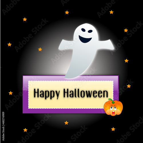 Sfondo di halloween con fantasma