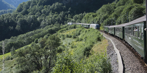Tourist train from Flam to Myrdal