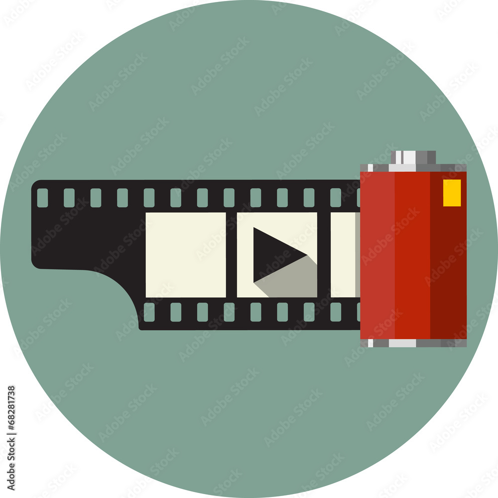 Fototapeta premium Vector Camera Film Roll