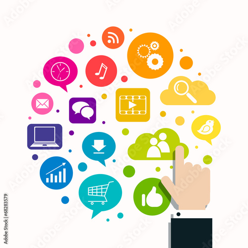 Vector Illustration of a Social Media Concept
