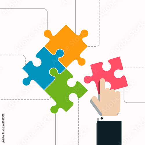Vector Illustration of a Puzzle