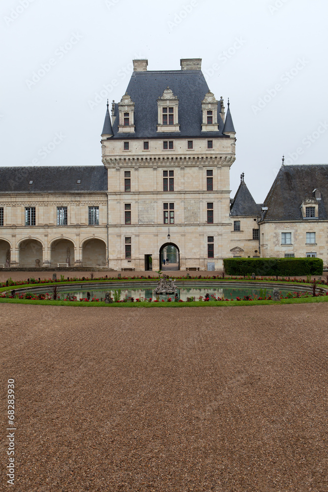 Valencay castle in the valley of Loire, France