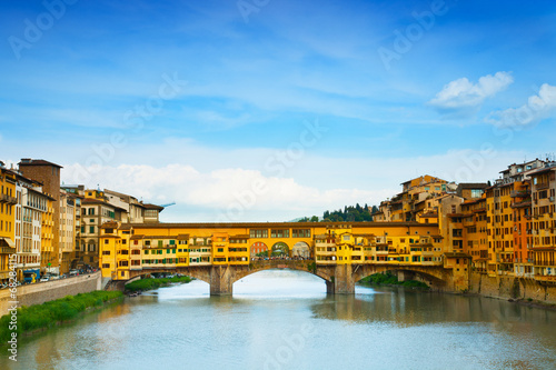 View of Gold (Ponte Vecchio) Bridge in Florence