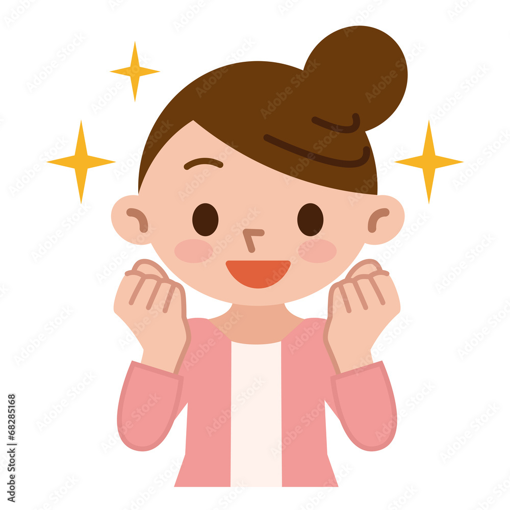 やる気の若い女性 やる気の若い女性