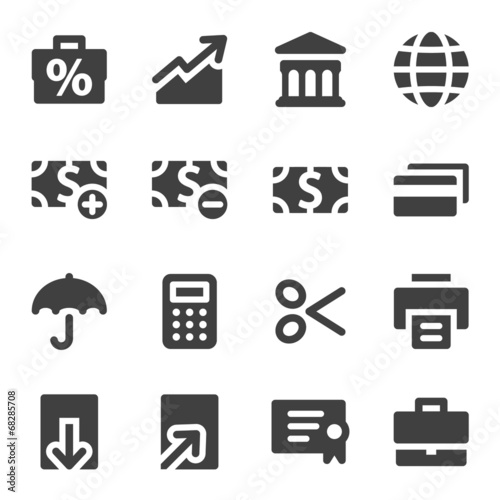 Finance web icons set