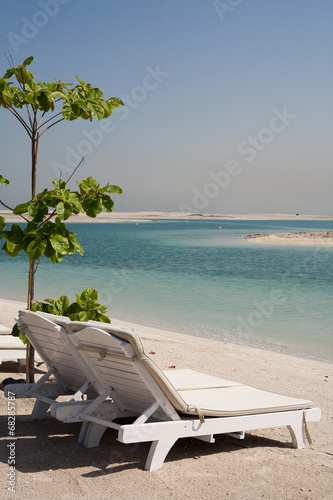 Empty Beach Chairs